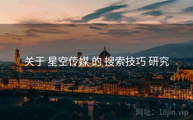 关于 星空传媒 的 搜索技巧 研究