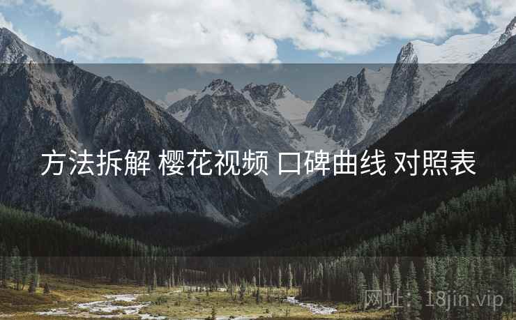 方法拆解 樱花视频 口碑曲线 对照表