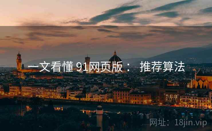 一文看懂 91网页版 ： 推荐算法