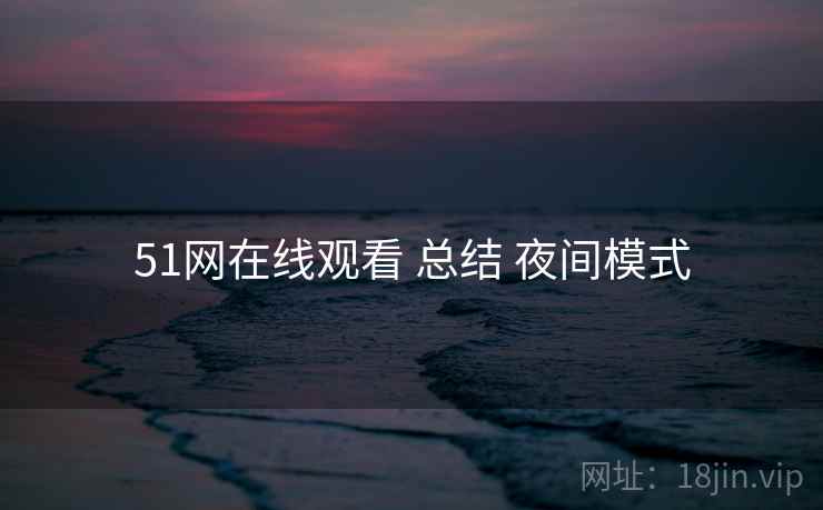 51网在线观看 总结 夜间模式